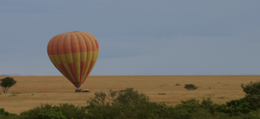 Hot air baloon in Masai Mara National Reserve