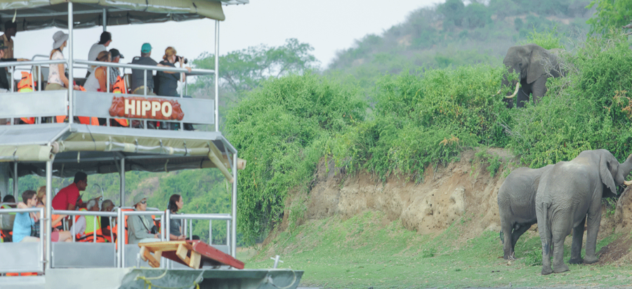 Boat cruise on Kazinga channel Queen Elizabeth