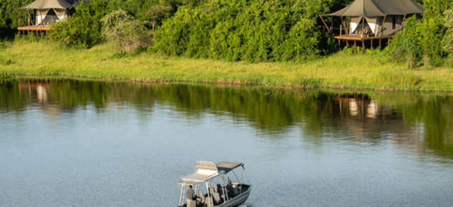 Boat cruise on Lake Ihema in Akagera NP