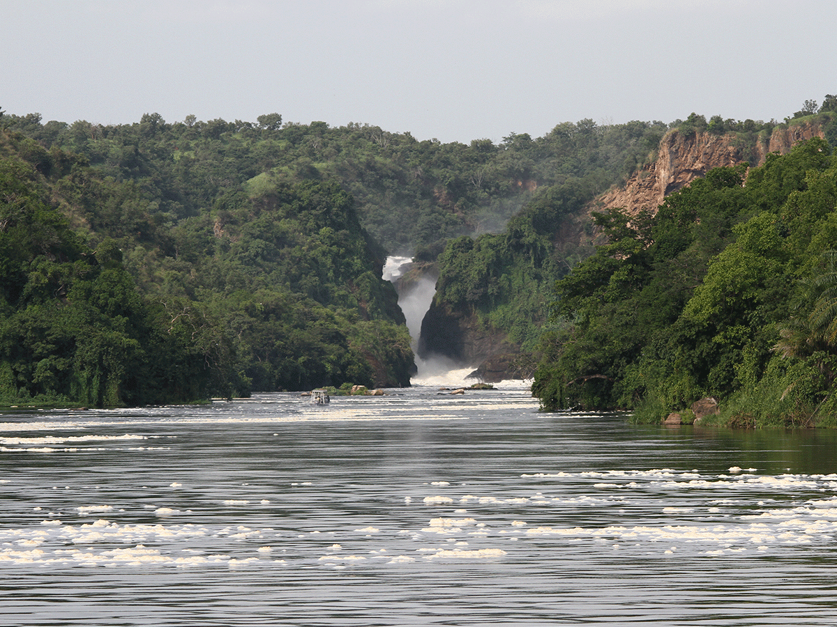 Water falls Boat cruise in Murchison Falls